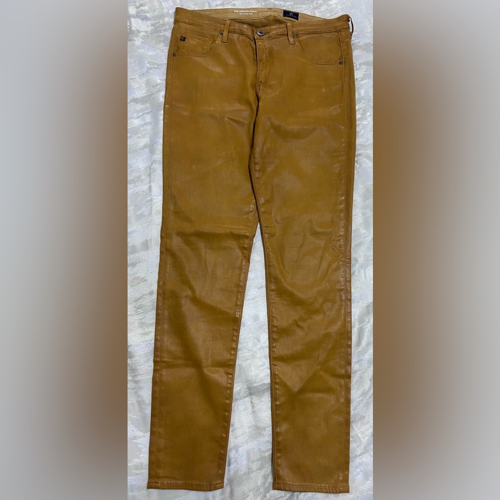 AG Adriano Goldschmied  The Legging Ankle Super Skinny Leatherette Jeans S 31R